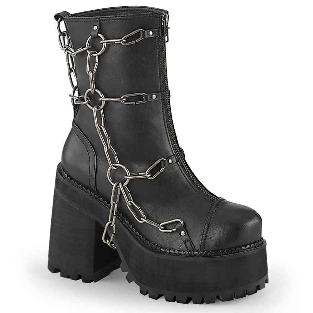 DemoniaCult DemoniaCult - ASSAULT66 Platform Boots - Black